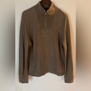 UNTUCKIT Men’s Brown 1/4 Zip Long Sleeve Shirt Size M